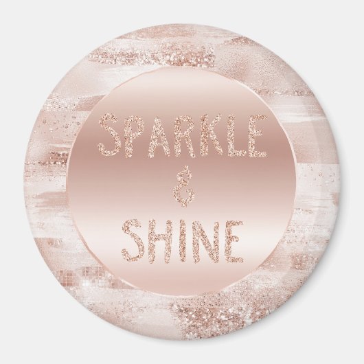 Roze bleekheid Glitzy Glitter Sparkle Magneet (Voorkant)