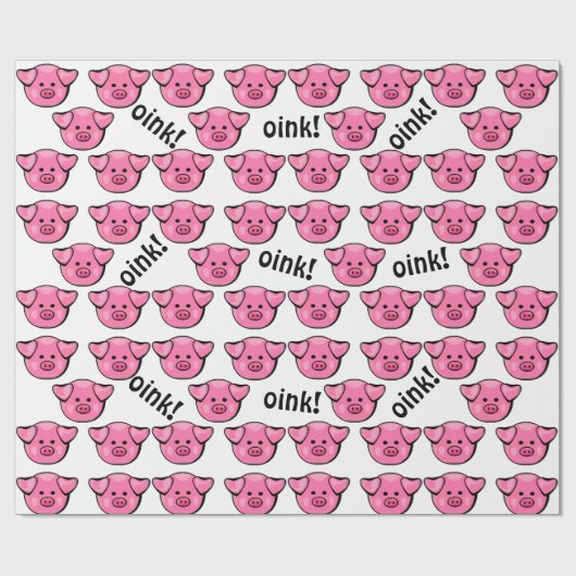 Roze bleekvarkens cadeaupapier (Vlak)