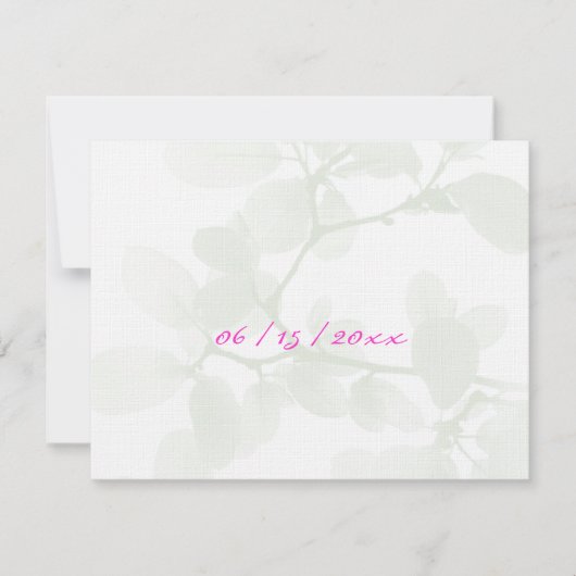 Roze Bleke bijkantoren RSVP Kaartje (Voorkant)