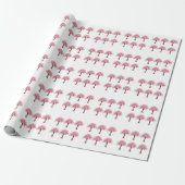 Roze Bleke Bomen Inpakpapier (Uitgerold)