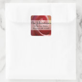 Roze Bleke Maan Roos Bruiloft Retouradres Label (Tas)