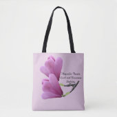 Roze Bleke Magnolia Tote Bag (Voorkant)