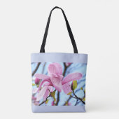 Roze Bleke Magnolia Tote Bag (Achterkant)