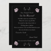 Roze Bleke Rozen Elopement 2 Aankondiging (Voorkant / Achterkant)