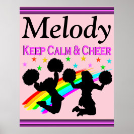 ROZE BLIJF KALM EN JUICH GEPERSONALISEERD POSTER