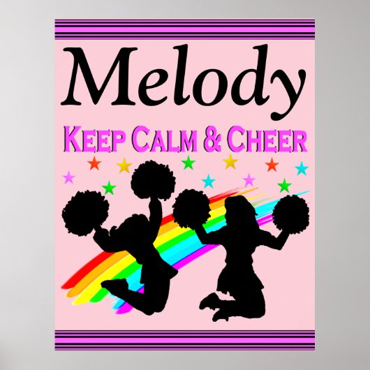 ROZE BLIJF KALM EN JUICH GEPERSONALISEERD POSTER (Voorkant)