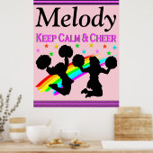 ROZE BLIJF KALM EN JUICH GEPERSONALISEERD POSTER (Keuken)