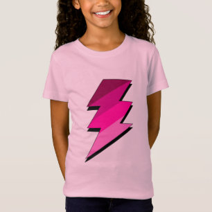 Roze bliksem met dunne Bolt T-shirt