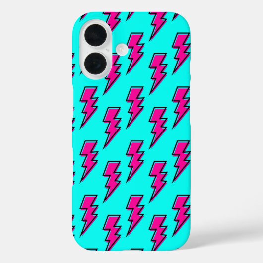 Roze Bliksem Volt Mobiele Telefoon Hoesje 80s Desi (Achterkant)