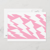 Roze bliksembolt briefkaart (Voorkant / Achterkant)