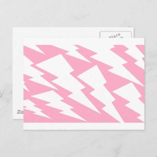 Roze bliksembolt briefkaart (Voorkant / Achterkant)