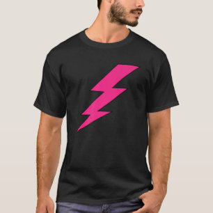 Roze bliksembolt Thunder 80's Decades Theme Cos T-shirt