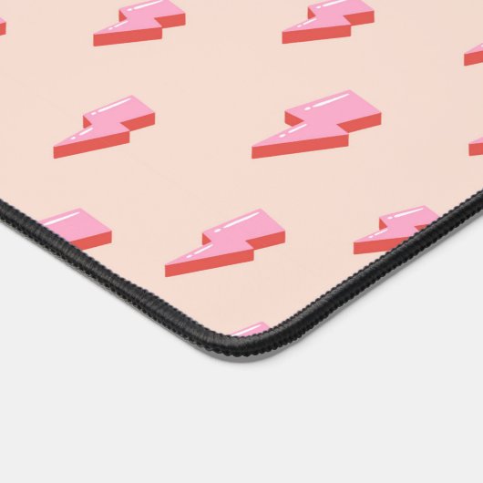 Roze bliksemschicht patroon bureaumat (Hoek)