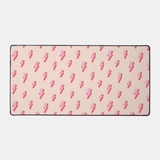 Roze bliksemschicht patroon bureaumat (Voorkant)