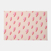 Roze bliksemschicht patroon deurmat (Voorkant)