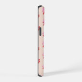 Roze bliksemschicht patroon iPhone 15 case (Rechterkant)