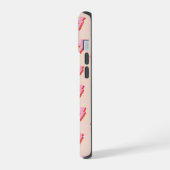 Roze bliksemschicht patroon iPhone 15 case (Linkerkant)