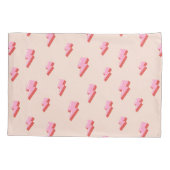 Roze bliksemschicht patroon kussensloop (Achterkant-Links)