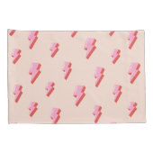 Roze bliksemschicht patroon kussensloop (Achterkant-Rechts)