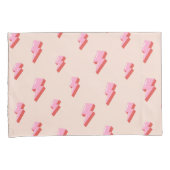 Roze bliksemschicht patroon kussensloop (Voorkant-Rechts)