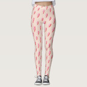 Roze bliksemschicht patroon leggings (Voorkant)