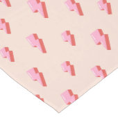 Roze bliksemschicht patroon medium tafelloper (Hoek)