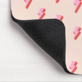 Roze bliksemschicht patroon muismat (Hoek)