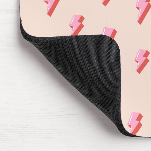 Roze bliksemschicht patroon muismat (Hoek)