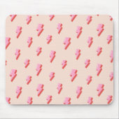 Roze bliksemschicht patroon muismat (Voorkant)
