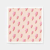 Roze bliksemschicht patroon servet (Voorkant)