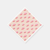 Roze bliksemschicht patroon servet (Hoek)