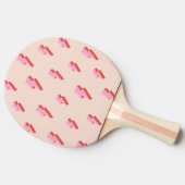 Roze bliksemschicht patroon tafeltennisbatje (Zijkant)