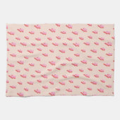 Roze bliksemschicht patroon theedoek (Horizontaal)