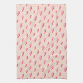 Roze bliksemschicht patroon theedoek (Verticaal)