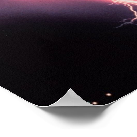 Roze bliksemschicht poster (Hoek)