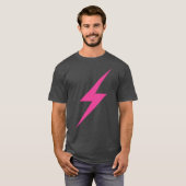 roze bliksemschicht van het feminisme t-shirt (Voorkant volledig)