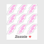 Roze Bliksemschichten - Preppy Stickers (Vel)