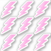 Roze Bliksemschichten - Preppy Stickers (Voorkant)