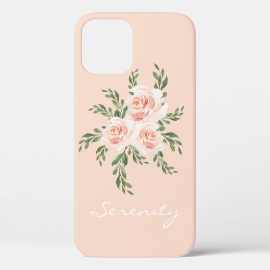 Roze blindheid Romantische Waterverf Typografie Case-Mate iPhone Case (Achterkant)