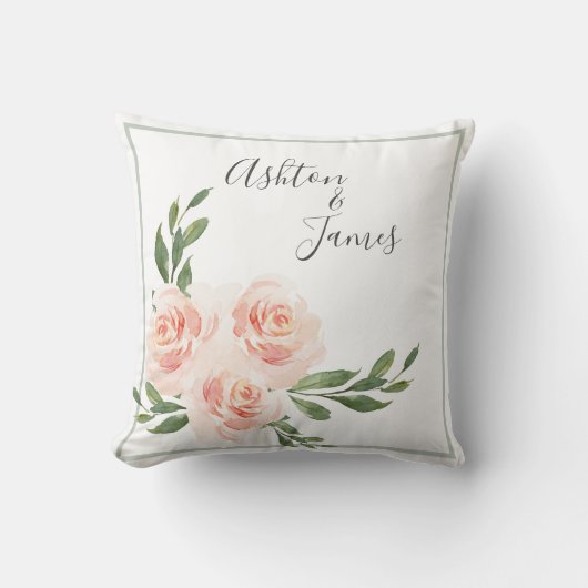 Roze blindstinkse Romantische Names keepslag Weddi Kussen (Voorkant)