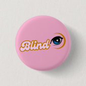 roze blindsymbool ronde button 3,2 cm (Voorkant)