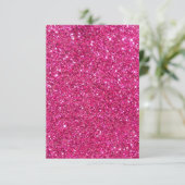 Roze Bling Bedankbriefje Bedankkaart (Staand voorkant)