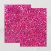 Roze Bling Bedankbriefje Bedankkaart (Voorkant / Achterkant)