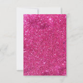 Roze Bling Bedankbriefje Bedankkaart (Achterkant)