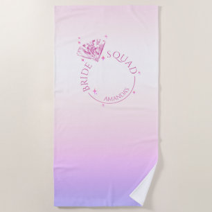 Roze Bling Diamanten Meisjesuitstap voor de Bruid Strandlaken