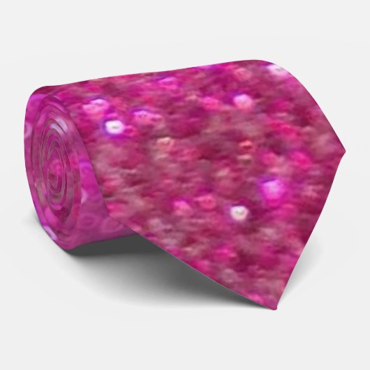 Roze Bling, glanzend en glinsterend Stropdas (Opgerold)