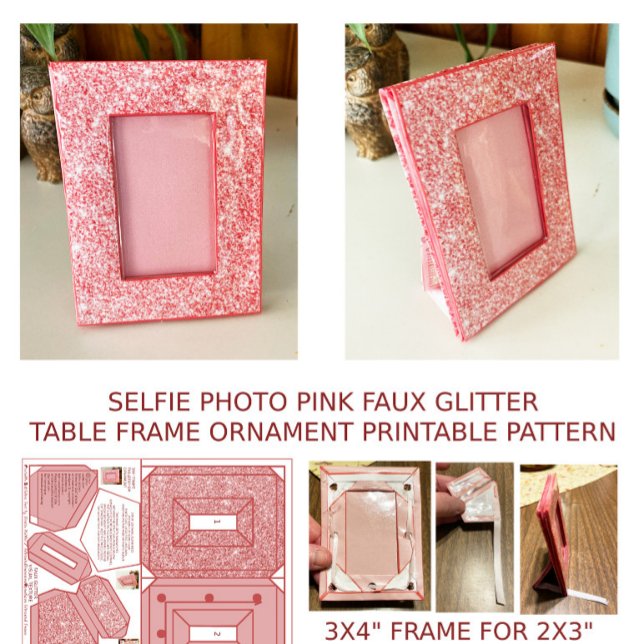 Roze Bling Selfie Lijst Pattern voor 2x3 Foto (Creator heeft geüpload)