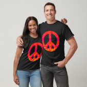 Roze blobs Vredessymbool T-shirt (Unisex)