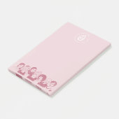 Roze Blocnote Post-it® Notes (Schuin)
