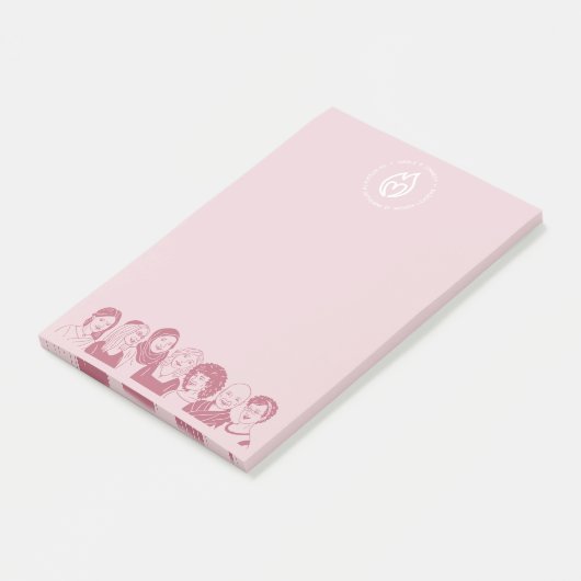 Roze Blocnote Post-it® Notes (Schuin)